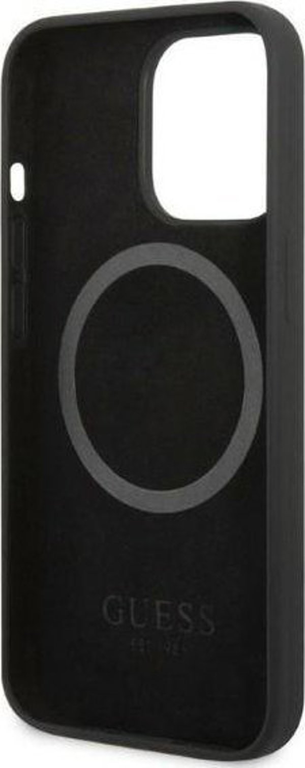 Guess Guess GUHMP13XSPLK iPhone 13 Pro Max 6,7" μαύρη σκληρή θήκη σιλικόνης με λογότυπο MagSafe NoSize