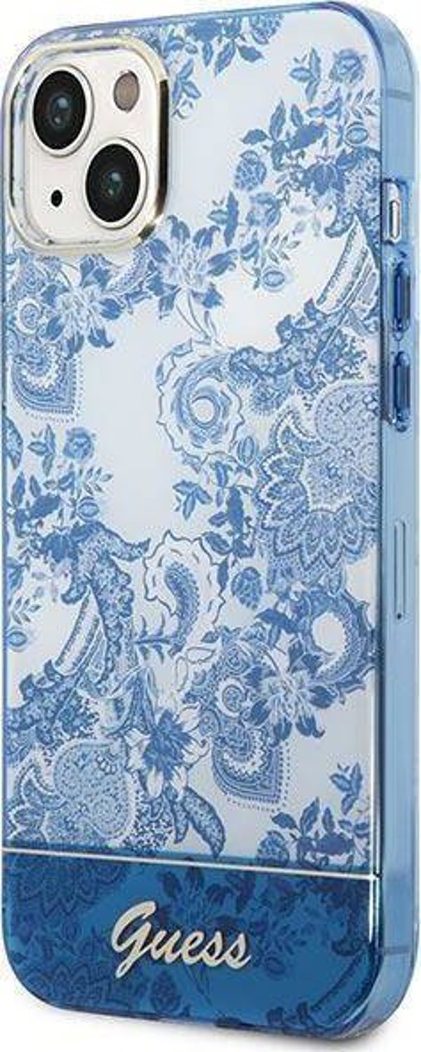 Guess Etui Guess GUHCP14MHGPLHB Apple iPhone 14 Plus μπλε σκληρή θήκη Συλλογή Πορσελάνης