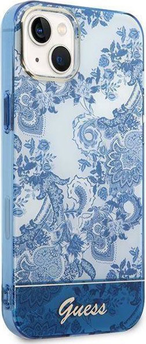 Guess Etui Guess GUHCP14MHGPLHB Apple iPhone 14 Plus μπλε σκληρή θήκη Συλλογή Πορσελάνης