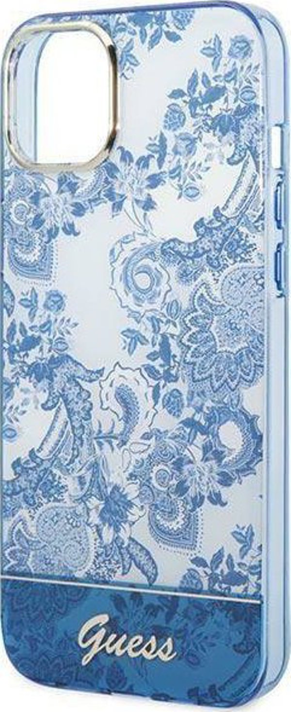Guess Etui Guess GUHCP14MHGPLHB Apple iPhone 14 Plus μπλε σκληρή θήκη Συλλογή Πορσελάνης