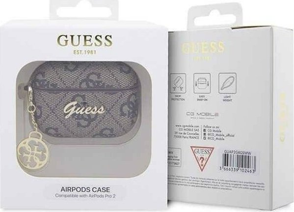 Guess Θήκη Guess GUAP2G4GSMW για Apple AirPods Pro 2 καφέ απόχρωση/συλλογή Brown 4G Charm