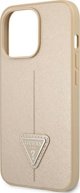 Guess Etui Guess για iPhone 14 Pro 6,1" σκληρή θήκη SaffianoTriangle Logo σε μπεζ χρώμα