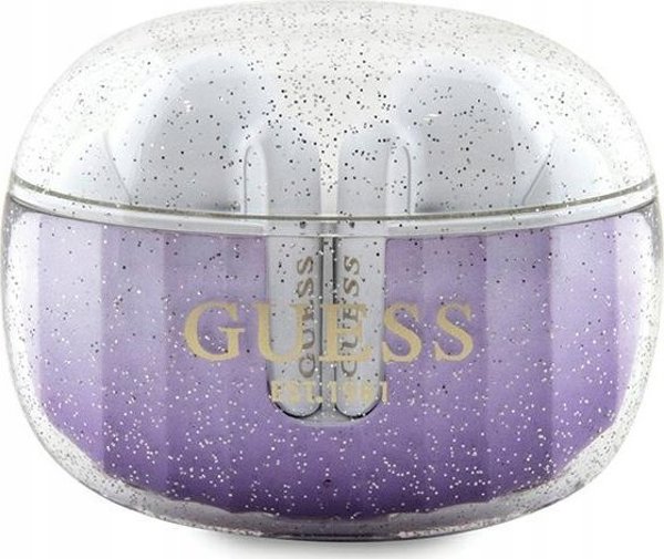 Ακουστικά Guess Glitter Gradient (GUTWSHDGKEEU) μοβ