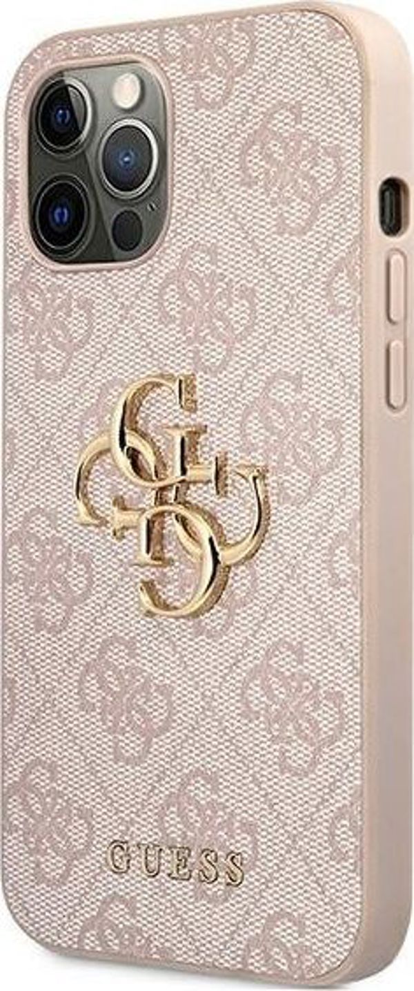 Guess Guess GUHCP12M4GMGPI iPhone 12/12 Pro 6,1" ροζ/ροζ σκληρή θήκη 4G Big Metal Logo