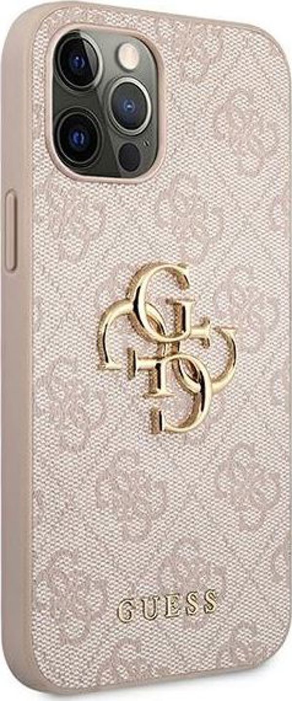 Guess Guess GUHCP12M4GMGPI iPhone 12/12 Pro 6,1" ροζ/ροζ σκληρή θήκη 4G Big Metal Logo