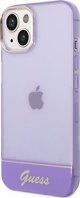 Θήκη Guess GUHCP14SHGCOU Apple iPhone 14 μωβ σκληρή θήκη Διαφανής