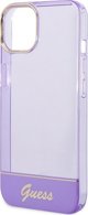 Θήκη Guess GUHCP14SHGCOU Apple iPhone 14 μωβ σκληρή θήκη Διαφανής