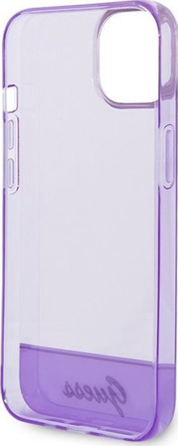 Θήκη Guess GUHCP14SHGCOU Apple iPhone 14 μωβ σκληρή θήκη Διαφανής
