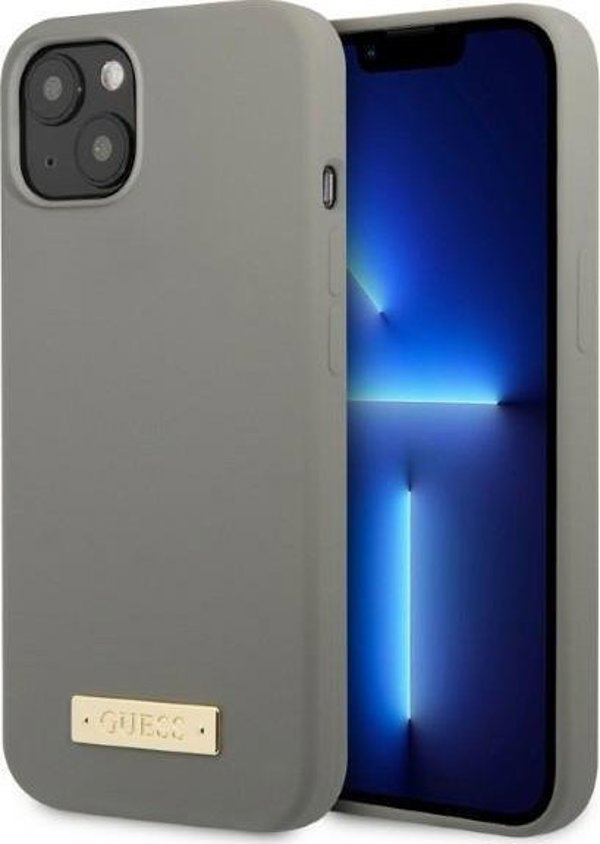 Guess Guess GUHMP13SSPLG iPhone 13 mini 5,4" γκρι σκληρή θήκη Σιλικόνη Πλάκα Λογότυπο MagSafe NoSize