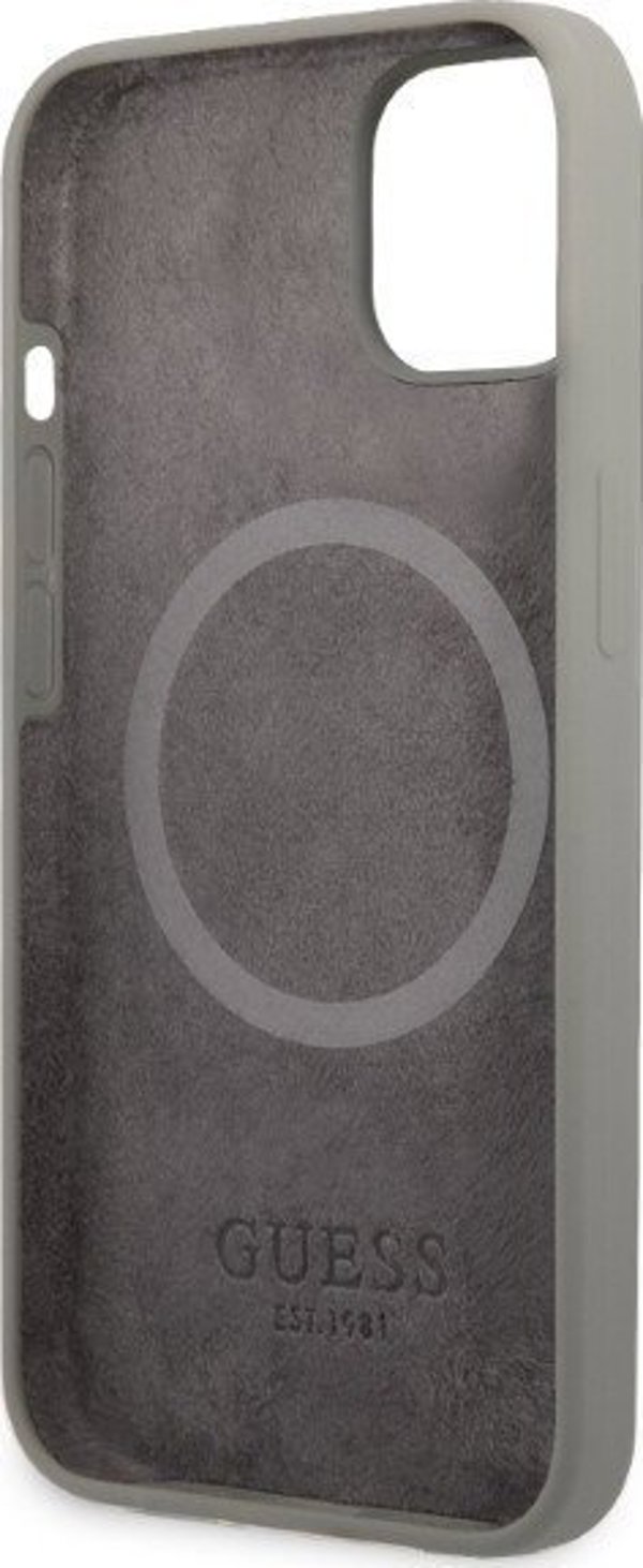 Guess Guess GUHMP13SSPLG iPhone 13 mini 5,4" γκρι σκληρή θήκη Σιλικόνη Πλάκα Λογότυπο MagSafe NoSize