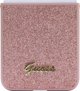 Guess case for Samsung Z Flip5 GUHCZF5HGGSHP pink HC PU/TPU Glitter Script 3666339173999