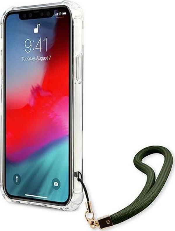 Guess case for iPhone 12 Pro Max 6,7" GUHCP12LKSARKA khaki hard case Camo Collection 3666339004101