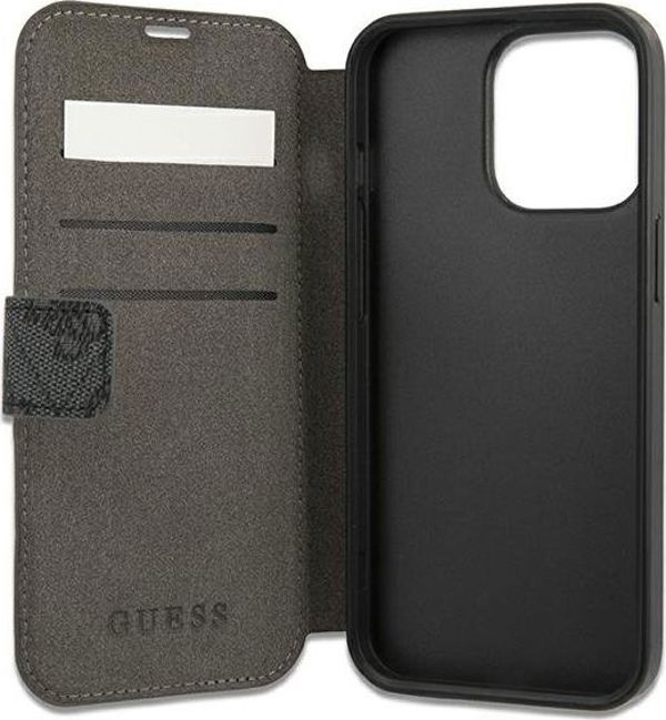Guess Guess GUBKP13L4GMGGR iPhone 13 Pro / 13 6,1" γκρι/grey βιβλίο 4G Big Metal Logo