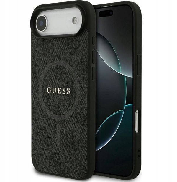 Θήκη GUESS για IPHONE 17 συμβατή με MagSafe GUHMP17SG4GFRK (PU 4G Ring Classic Logo) μαύρο