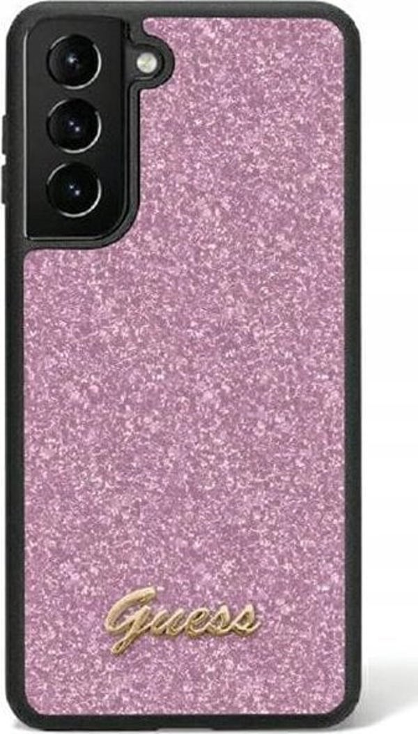 Guess Αυθεντική Θήκη GUESS Hardcase GUHCS24SHGGSHU για Samsung S24 (Glitter Script / μωβ)