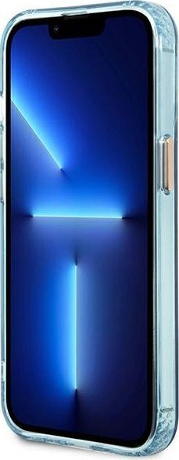 Guess Guess GUHMP13LHTCMB iPhone 13 Pro / 13 6,1" μπλε σκληρή θήκη Χρυσό Περίγραμμα Ημιδιαφανές MagSafe NoSize