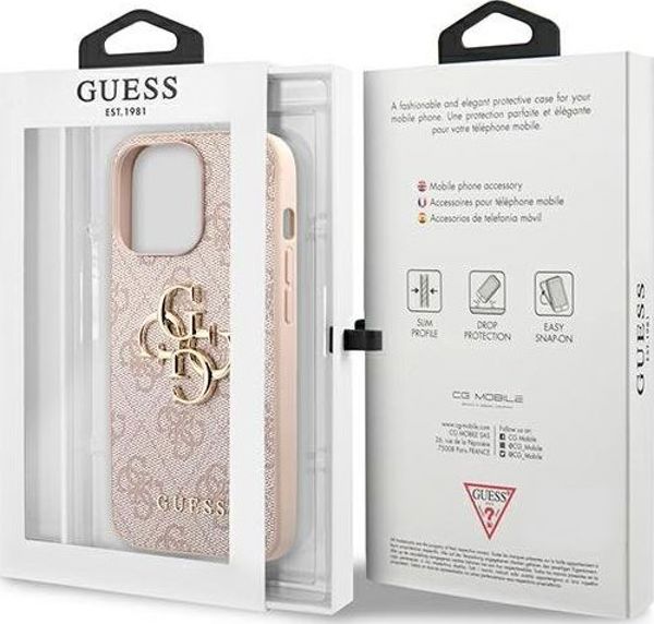 Guess Guess GUHCP13X4GMGPI iPhone 13 Pro Max 6,7" ροζ/hardcase 4G Big Metal Logo