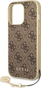 Guess Θήκη Guess GUHCP14LGF4GBR Apple iPhone 14 Pro καφέ σκληρή θήκη 4G Charms Collection