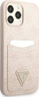 Guess case for iPhone 13 Pro Max 6,7" GUHCP13XP4TPP pink hardcase 4G Triangle Logo Cardslot 3666339047757