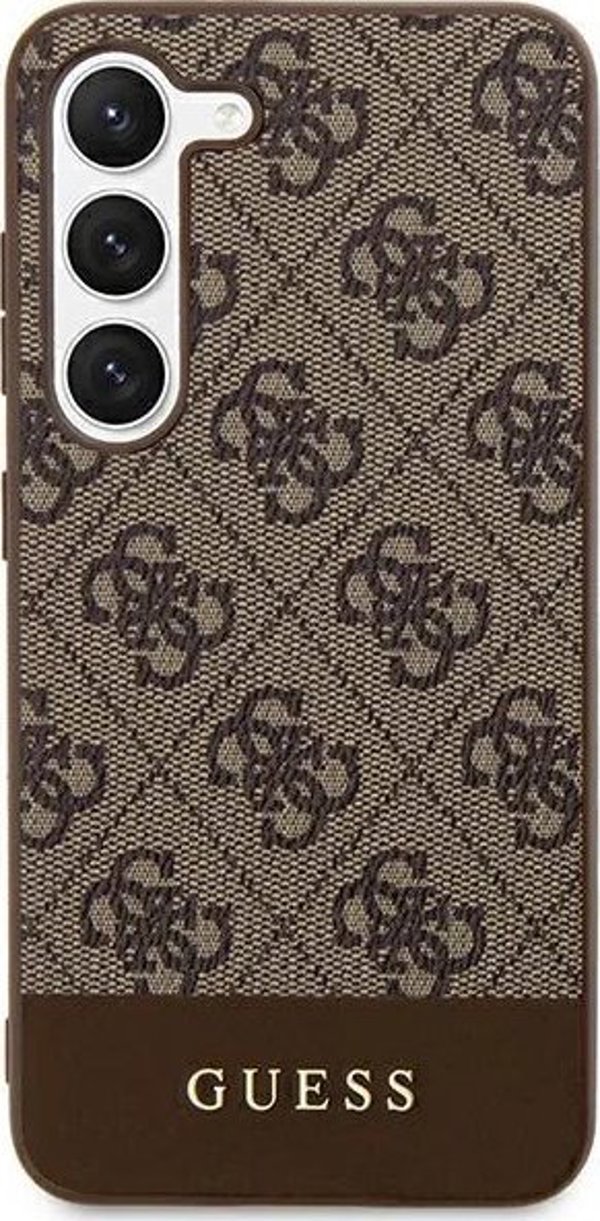 Guess Guess 4G Bottom Stripe Metal Logo Collection - Θήκη Samsung Galaxy S24+ (καφέ)