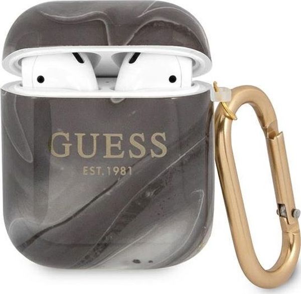 Guess Θήκη προστασίας GUA2UNMK Marble Collection για AirPods 1/2 γκρι