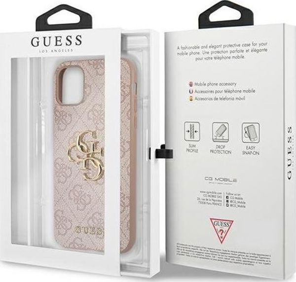 Guess Guess 4G Big Metal Logo - Θήκη iPhone 11 (ροζ) (GUHCN614GMGPI) - 1035561