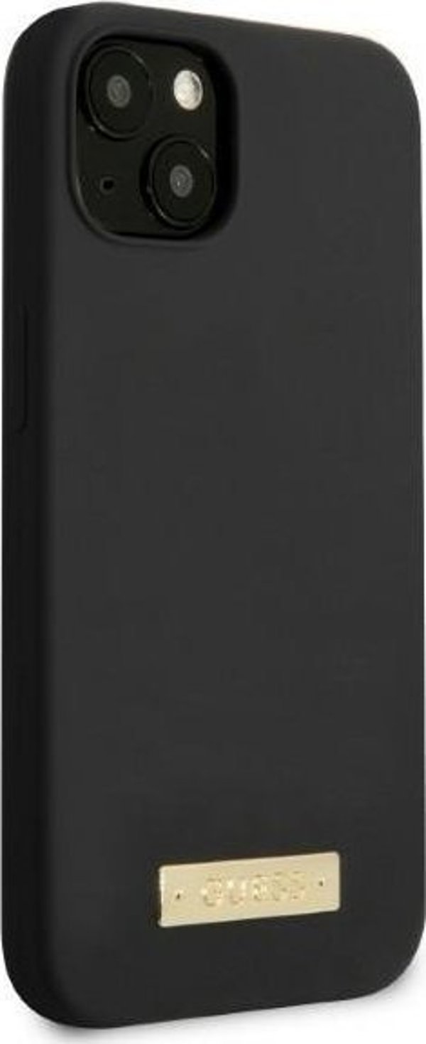 Guess Guess GUHMP13MSPLK iPhone 13 6,1" μαύρη σκληρή θήκη σιλικόνης Silicone Logo Plate MagSafe NoSize