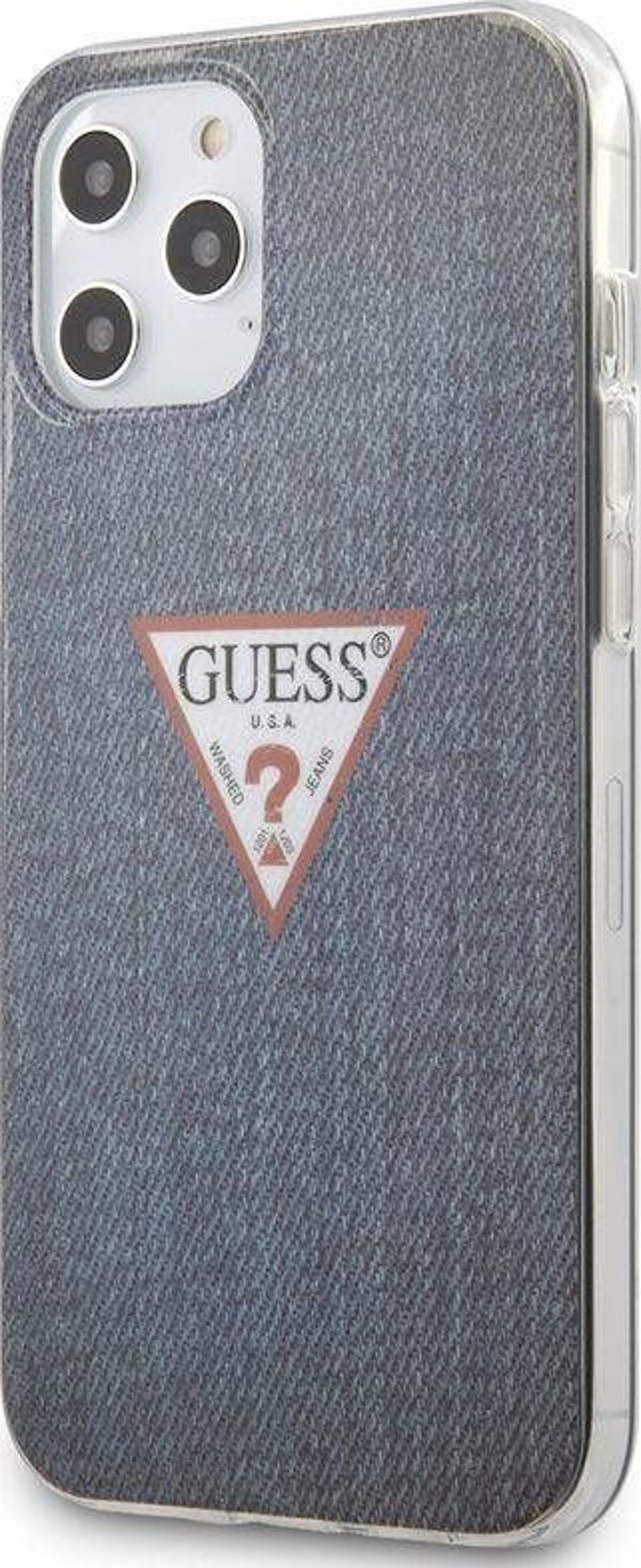 Guess Guess Denim Triangle Dk - Θήκη iPhone 12 Pro Max (μπλε) καθολική
