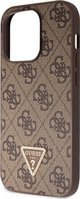 Guess case for iPhone 14 Pro 6,1" GUHCP14LP4TDSCPW brown HC PU Leather Metal Logo Strass Crossbody 3666339146924