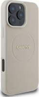 Guess Guess GUHMP16XPGHSMME iPhone 16 Pro Max 6.9" θήκη σκληρή Grained Ring MagSafe μπεζ