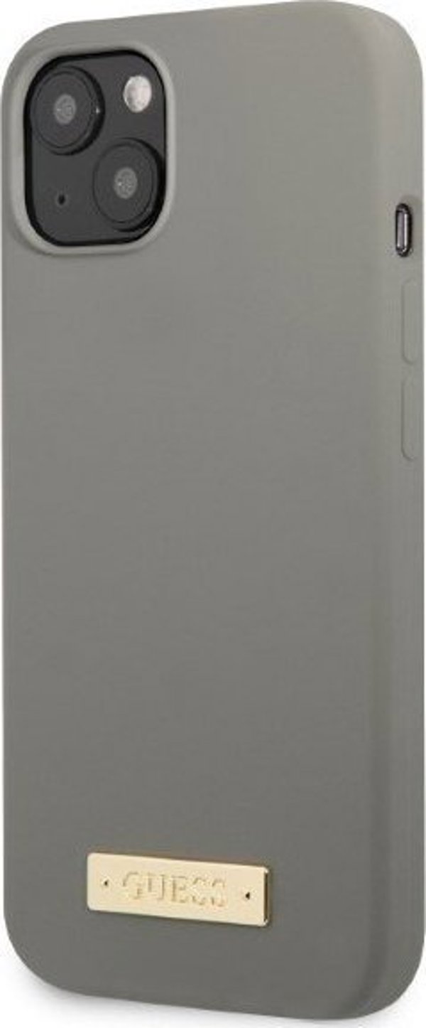 Guess Guess GUHMP13MSPLG iPhone 13 6,1" σκληρή θήκη σιλικόνης Logo Plate MagSafe NoSize