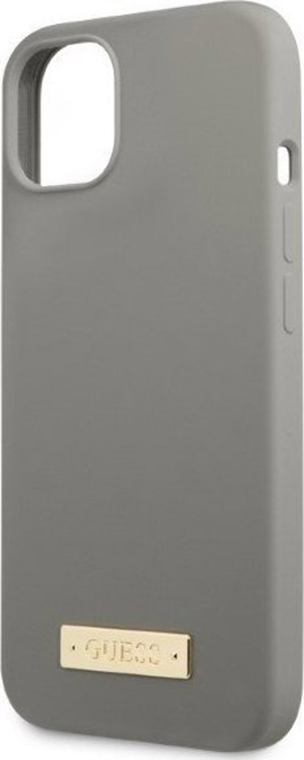 Guess Guess GUHMP13MSPLG iPhone 13 6,1" σκληρή θήκη σιλικόνης Logo Plate MagSafe NoSize