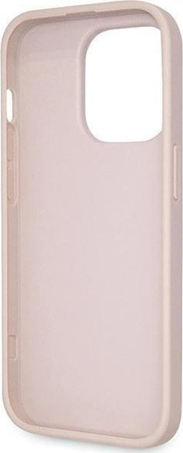Guess Guess GUHCP15LP4TDSCPP iPhone 15 Pro 6.1" ροζ σκληρή θήκη Crossbody 4G Metal Logo
