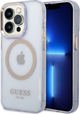 Guess Θήκη Guess GUHMP14LHTCMU Apple iPhone 14 Pro μοβ σκληρή θήκη Gold Outline Translucent MagSafe