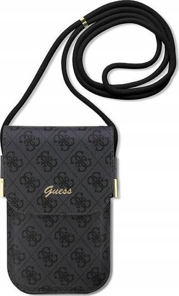 Guess Guess 4G Metal Script Logo - Τσάντα crossbody για τηλέφωνο (μαύρο)