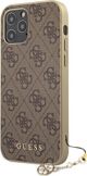 Guess Guess GUHCP12MGF4GBR iPhone 12/12 Pro 6,1" καφέ σκληρή θήκη 4G Charms Collection