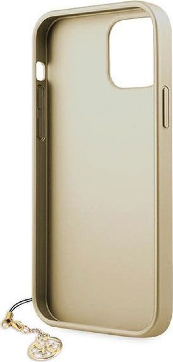 Guess Guess GUHCP12MGF4GBR iPhone 12/12 Pro 6,1" καφέ σκληρή θήκη 4G Charms Collection