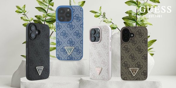 Guess Guess GUHCP16SP4TDPP iPhone 16 6.1" ροζ/ροζ σκληρή θήκη Δέρμα 4G Τρίγωνο Strass MagSafe