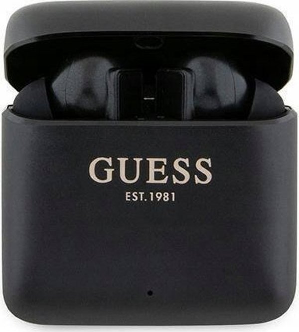 Guess Bluetooth headphones GUTWSSU20ALEGK TWS + charge station black Printed Logo 3666339170288
