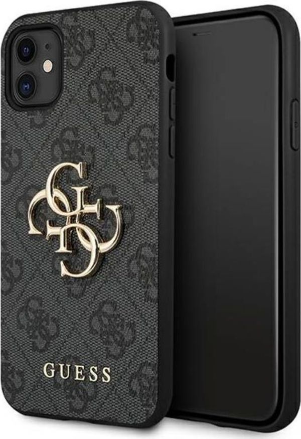 Guess Guess GUHCN614GMGGR iPhone 11 6,1" γκρι σκληρή θήκη 4G Μεγάλο Μεταλλικό Λογότυπο