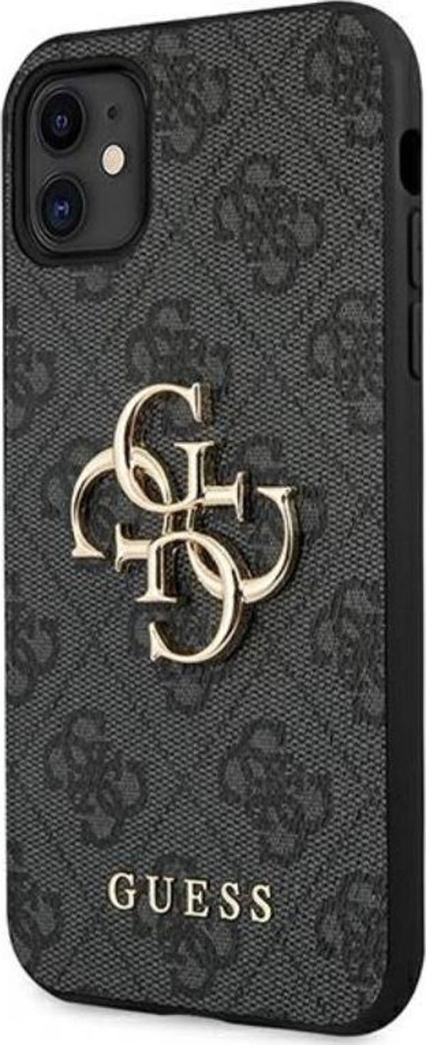 Guess Guess GUHCN614GMGGR iPhone 11 6,1" γκρι σκληρή θήκη 4G Μεγάλο Μεταλλικό Λογότυπο
