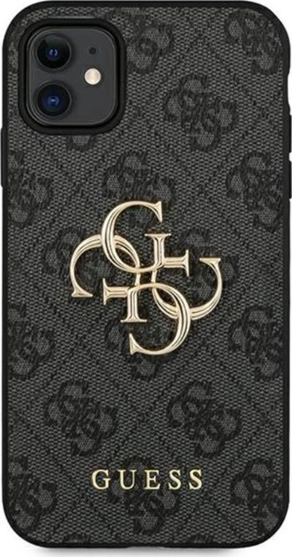 Guess Guess GUHCN614GMGGR iPhone 11 6,1" γκρι σκληρή θήκη 4G Μεγάλο Μεταλλικό Λογότυπο
