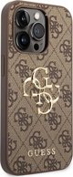 Guess Guess GUHCP15L4GMGBR iPhone 15 Pro 6.1" καφέ σκληρή θήκη 4G Μεγάλο Μεταλλικό Λογότυπο