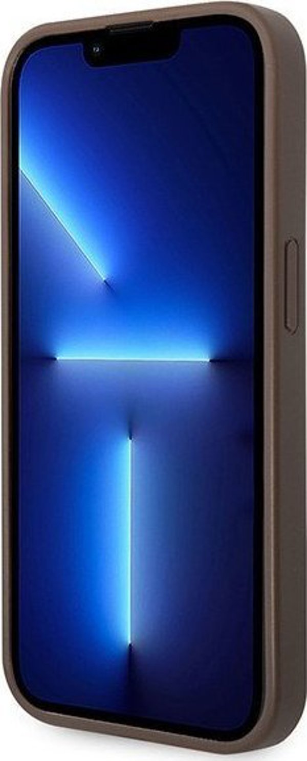 Guess Guess GUHCP15L4GMGBR iPhone 15 Pro 6.1" καφέ σκληρή θήκη 4G Μεγάλο Μεταλλικό Λογότυπο