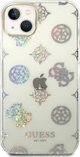 Guess Etui Guess do iPhone 14 Plus 6,7" przezroczysty/transparent hard case Peony Glitter
