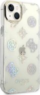 Guess Etui Guess do iPhone 14 Plus 6,7" przezroczysty/transparent hard case Peony Glitter