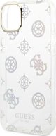 Guess Etui Guess do iPhone 14 Plus 6,7" przezroczysty/transparent hard case Peony Glitter