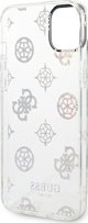 Guess Etui Guess do iPhone 14 Plus 6,7" przezroczysty/transparent hard case Peony Glitter