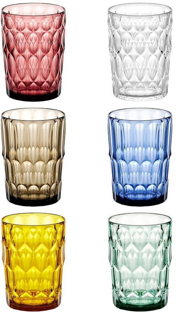 Guzzini VANITY Set aus 6 hohen Bechern Assorted colors