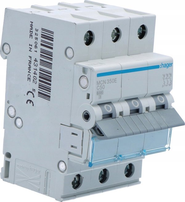 Hager ΔΙΑΚΟΠΤΗΣ ΚΥΚΛΩΜΑΤΟΣ 3P 50A C 6KA